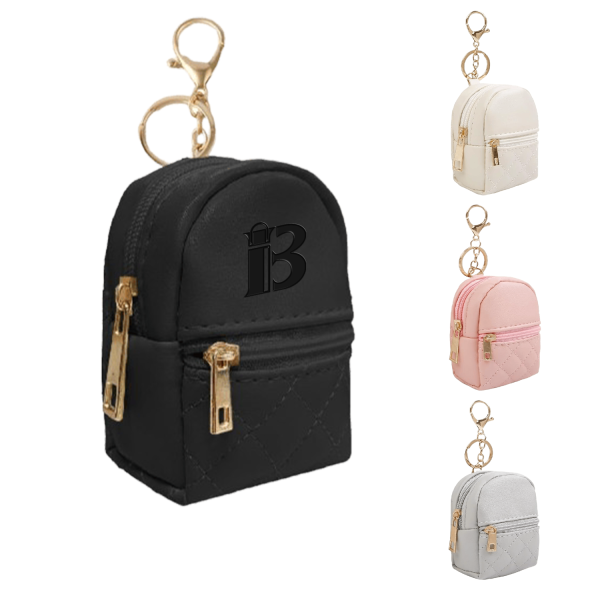主图_1784185218128.png Mini PU Leather Backpack Keychain