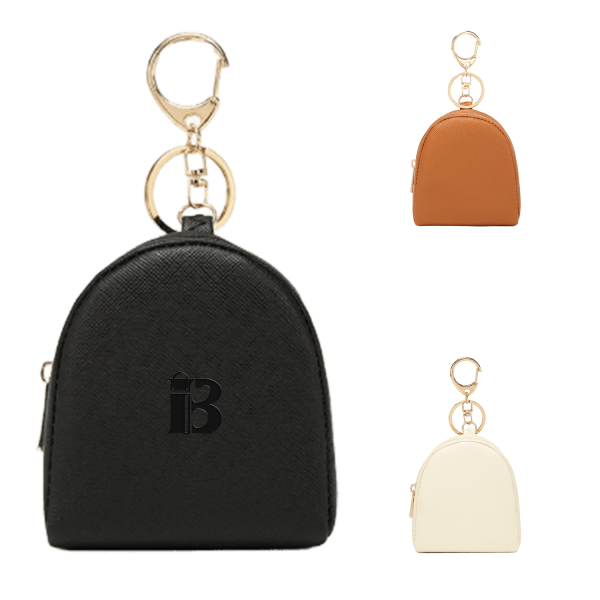 PU Leather Coin Purse Keychain