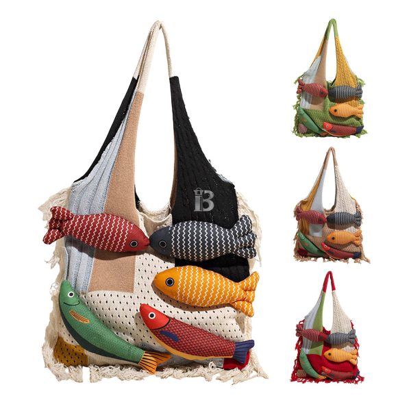 主图logo_1784943604576.jpg Tote Bag With Tassel Splicing Design