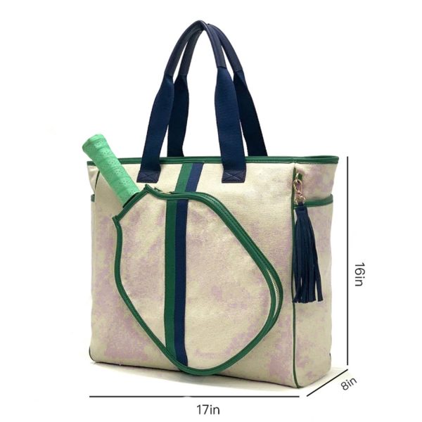 Custom Canvas Pickleball Tote Bag