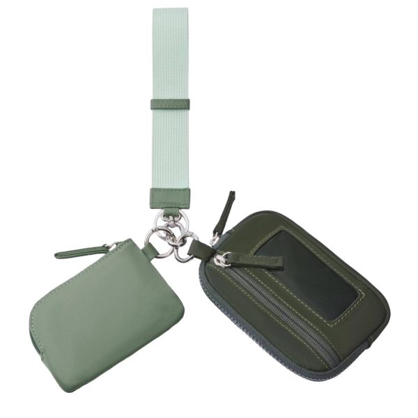 墨绿色_1784281901919.jpg 2-in-1 Lightweight Nylon Wristlet Wallet