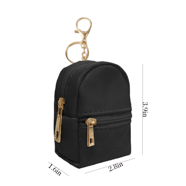尺寸_1784185435969.png Mini PU Leather Backpack Keychain