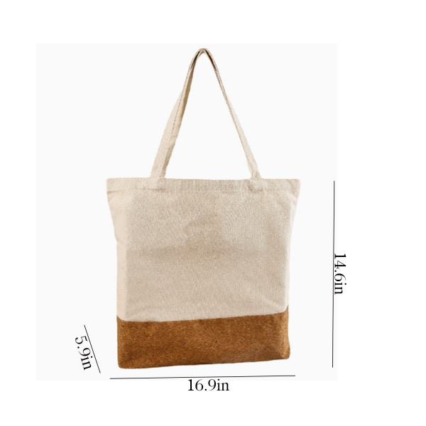 Custom Canvas Tote Bag with Cork Bottom
