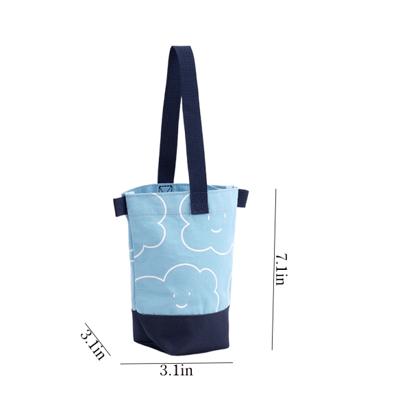 Canvas Printed Water Bottle Pouch