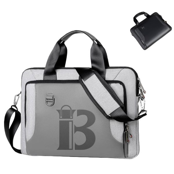 电脑包_1786340855840.jpg 15.6-Inch Waterproof Laptop Briefcase with Strap