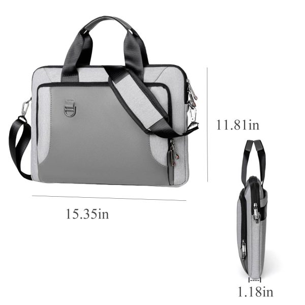 15.6-Inch Waterproof Laptop Briefcase with Strap