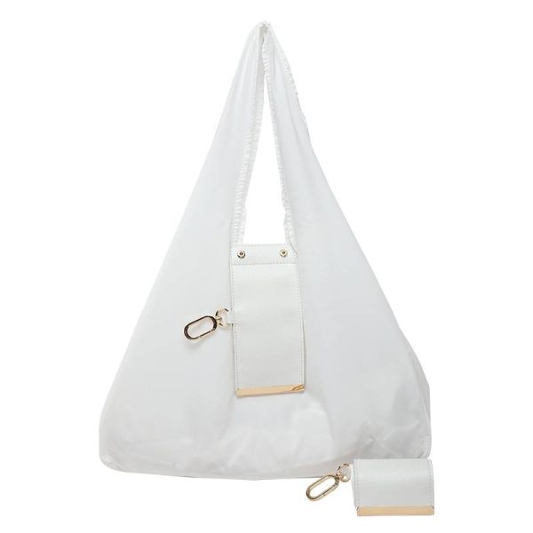 白色_1784195242049.jpg Foldable Nylon Reusable Shopping Bag