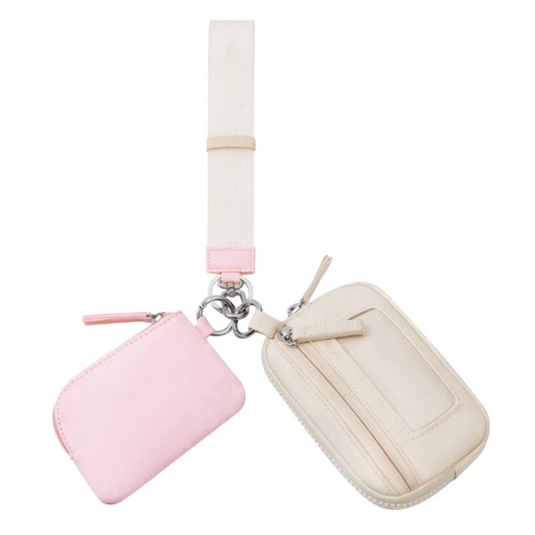 粉米色_1784281894774.jpg 2-in-1 Lightweight Nylon Wristlet Wallet