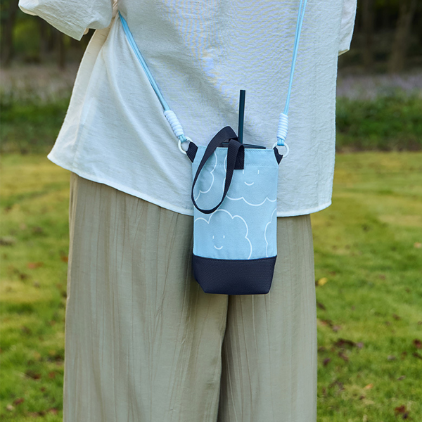Canvas Printed Water Bottle Pouch