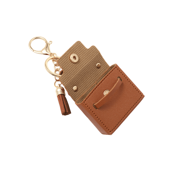 PU Leather Mini Purse Keychain