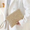 细节_1785221444172.png Wheat Straw Woven Wrist Clutch Bag