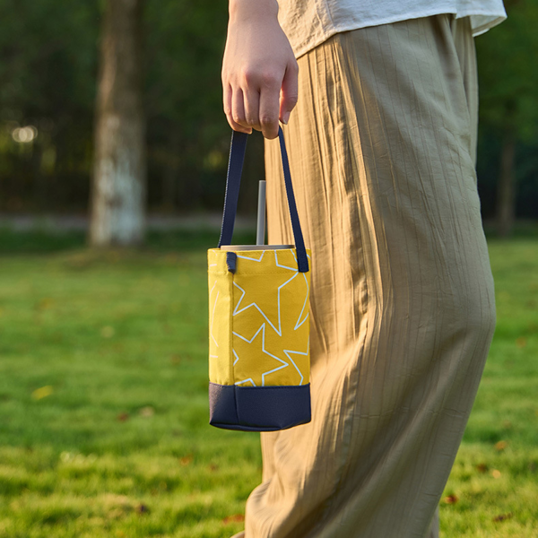 Canvas Printed Water Bottle Pouch
