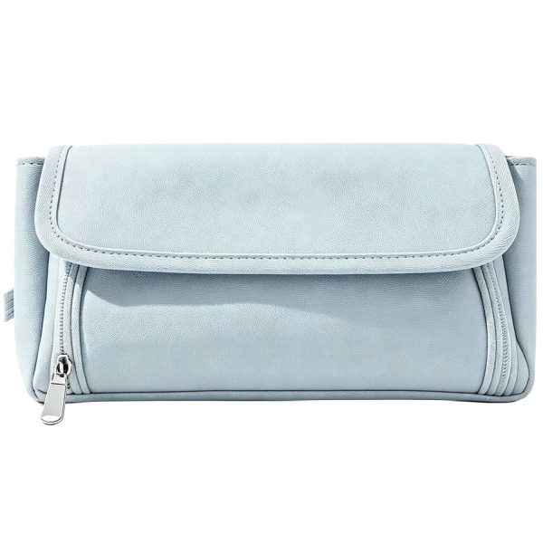 蓝色_1786345004807.jpg Oxford Cloth Large Capacity Window View Pencil Case