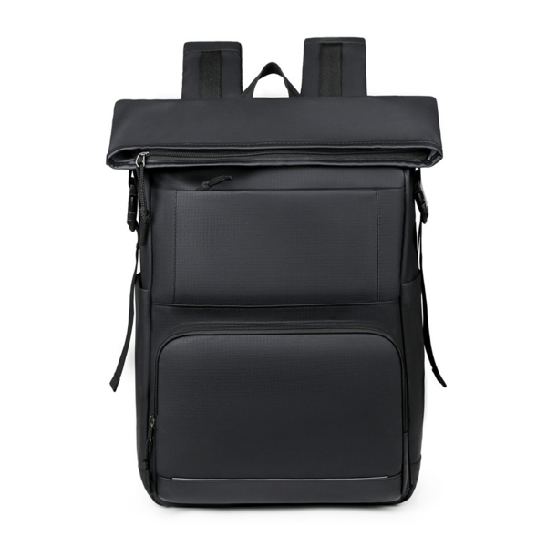 Waterproof Roll-Top Travel Backpack with Luggage Sleeve