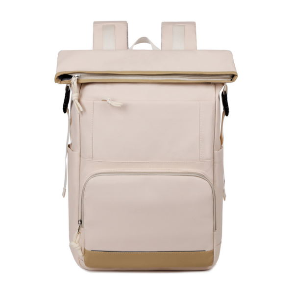 Waterproof Roll-Top Travel Backpack with Luggage Sleeve