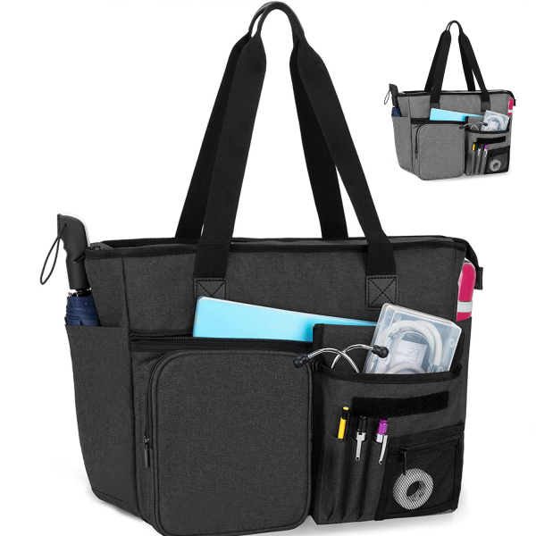 308222419.png Oxford Multiple Pocket Work Tote Bag