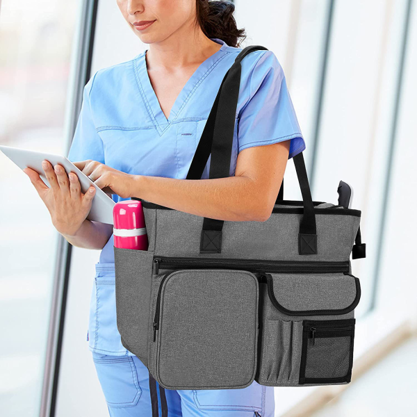 308222428.png Oxford Multiple Pocket Work Tote Bag