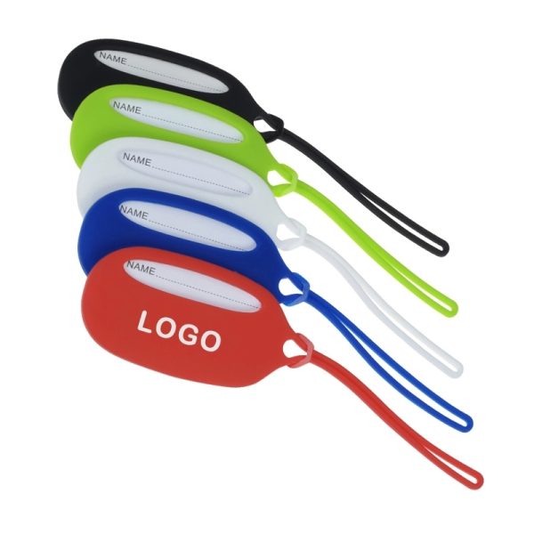 Oval Silicone Luggage Tag for Travel