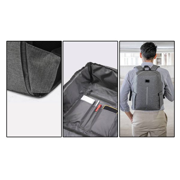 Recycled Travel Computer Backpack with Reflective Strip