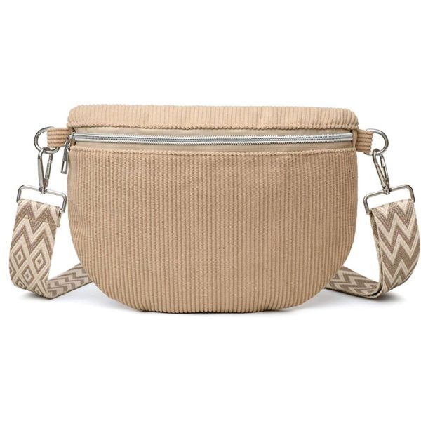 8.20挎包卡其_1787218150619.jpg Women's Corduroy Waist Bag