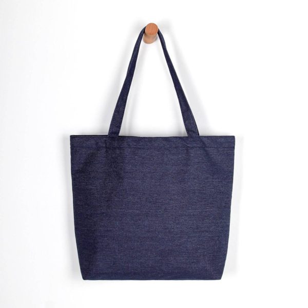 Custom Denim Canvas Shoulder Tote Bag