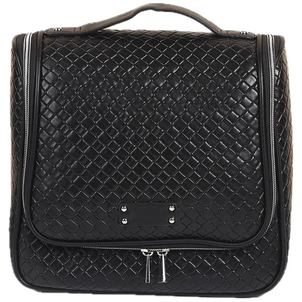black_1787299122665.jpeg PU Leather Large Capacity Makeup Bag
