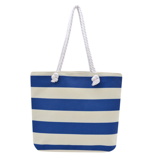 主图2_1787556116969.png Stripe Canvas Cotton Rope Tote Bag