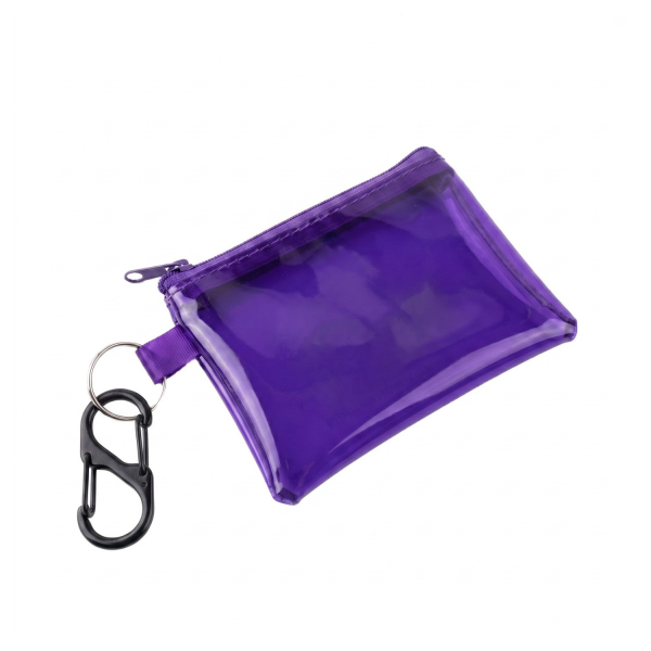 Transparent PVC Coin Purse with Keychain