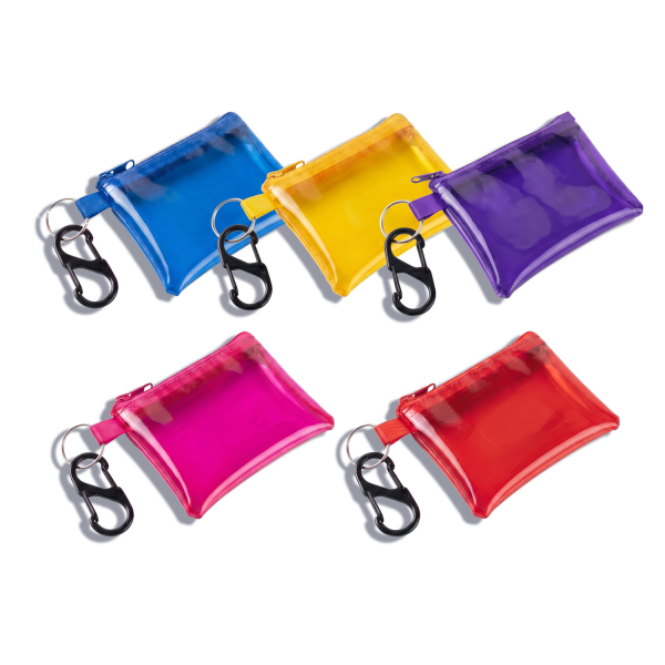 Transparent PVC Coin Purse with Keychain
