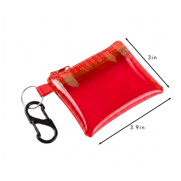 Transparent PVC Coin Purse with Keychain
