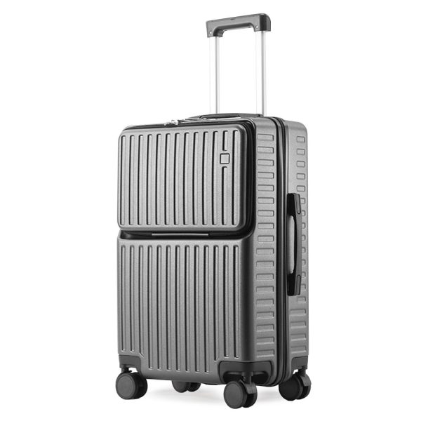 黑_1787281923249.jpg 20 in Trolley SuitCase with Front Pocket
