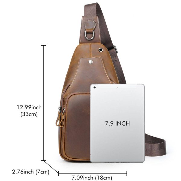 Genuine Leather Crossbody Chest Bag