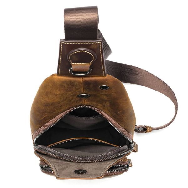 Genuine Leather Crossbody Chest Bag