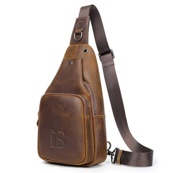 Genuine Leather Crossbody Chest Bag