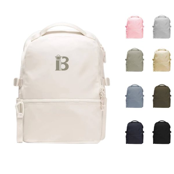 22L Nylon Water Resistant Backpack w/ Multiple Compartments