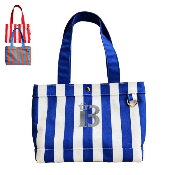 Striped Canvas Tote Bag