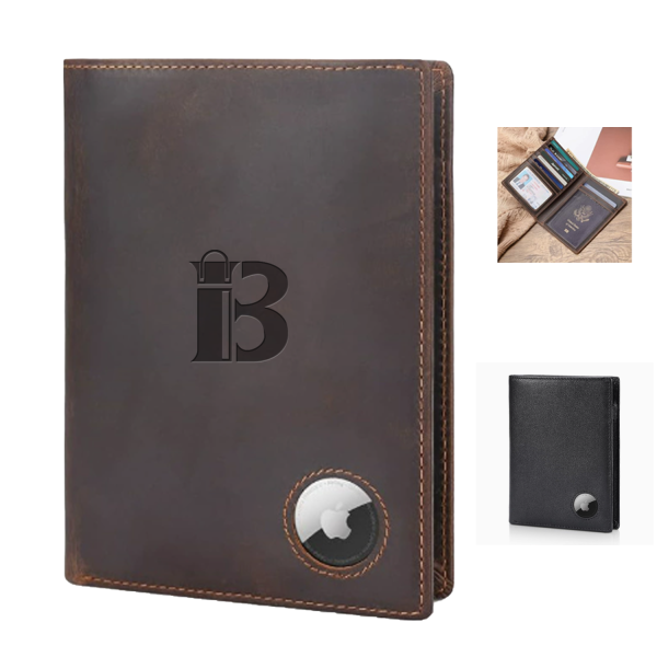 RFID Blocking Genuine Leather Passport Holder