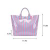 Glossy PVC Stripe Handbag