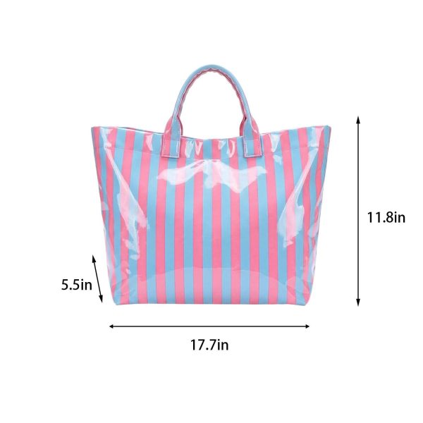 Glossy PVC Stripe Handbag