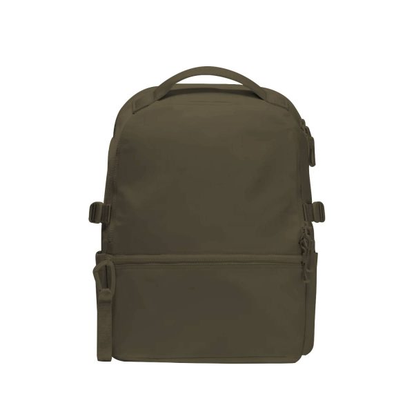 深棕_1787542575837.jpg 22L Nylon Water Resistant Backpack w/ Multiple Compartments