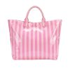 Glossy PVC Stripe Handbag