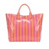 Glossy PVC Stripe Handbag