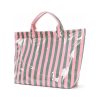 Glossy PVC Stripe Handbag