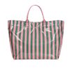 Glossy PVC Stripe Handbag