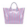 Glossy PVC Stripe Handbag