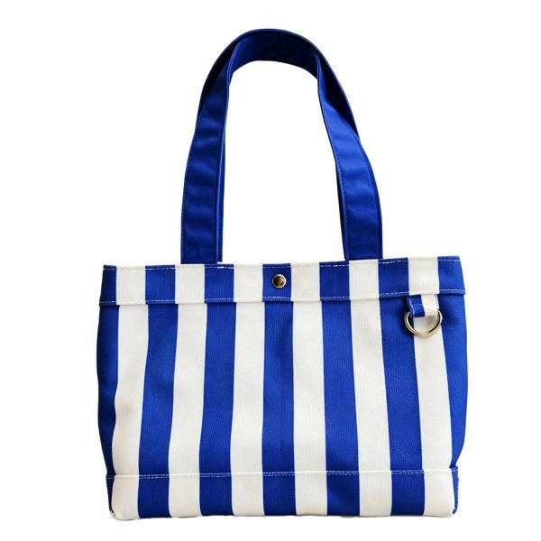蓝_1788948086225.jpg Striped Canvas Tote Bag