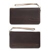 Genuine Leather Zipper Bifold Wallet