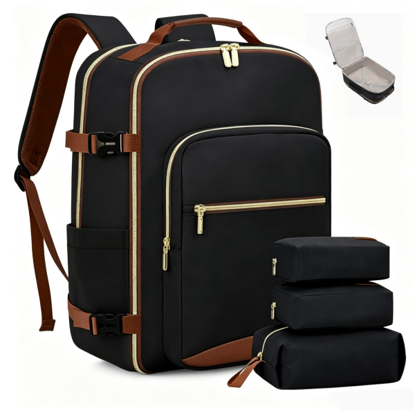 黑色_1788156681629.png 40L Travel Backpack with 3 Packing Cubes