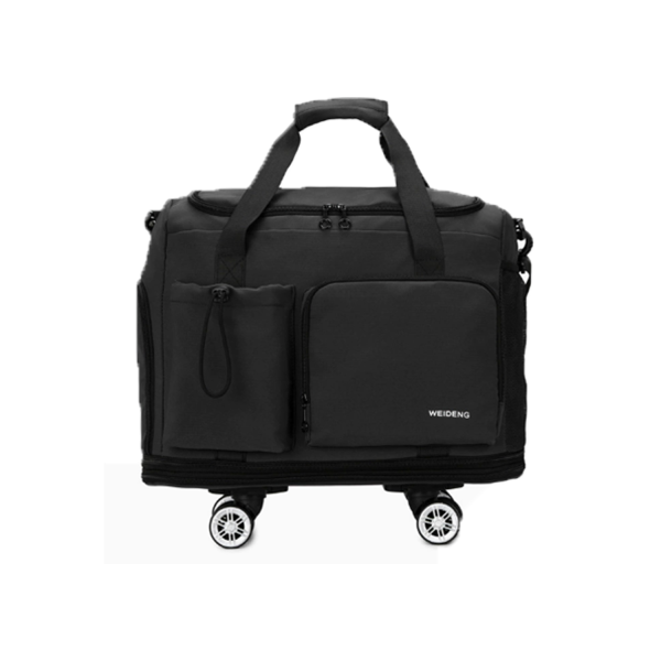 黑色_1789626314479.png Foldable Large Capacity Spinner Wheel Travel Bag